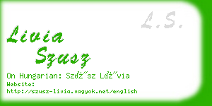 livia szusz business card